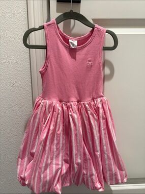 GAP Pink Sleeveless Striped Bubble Dress